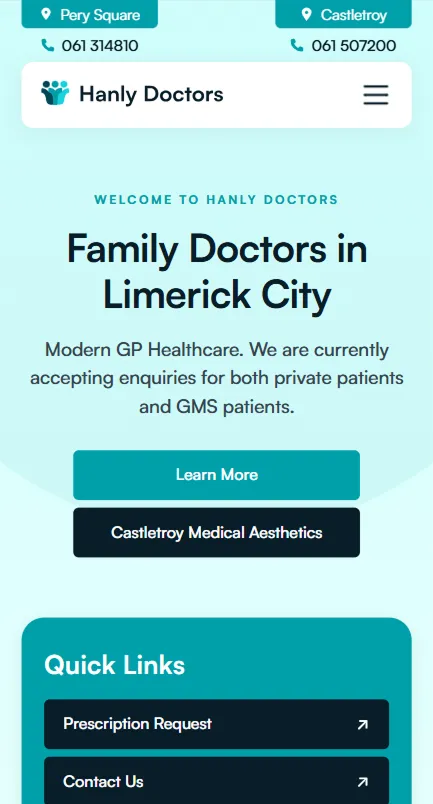 Hanly Doctors Website Design